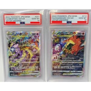 PSA 10 FA/Mewtwo VStar Japanese & PSA 10 FA/Charizard Vstar Japanese (Set) (Non-sequential)