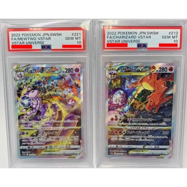 PSA 10 FA/Mewtwo VStar Japanese & PSA 10 FA/Charizard Vstar Japanese (Set) (Non-sequential)